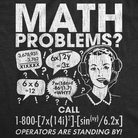 Heather Mens Math Problems Hotline Tshirt Funny Student Teacher School Tee 